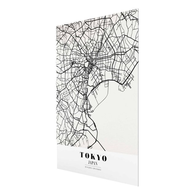 Quadros preto e branco Tokyo City Map - Classic