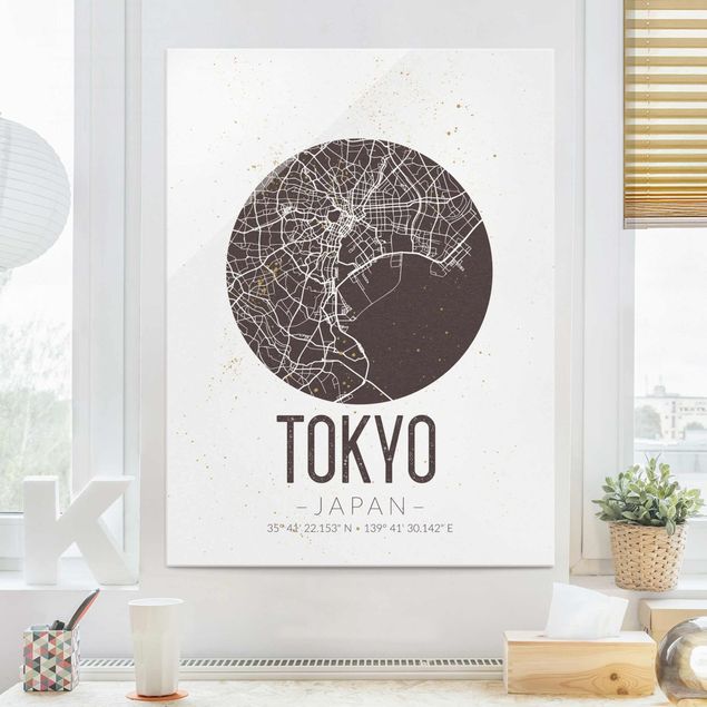 decoraçao cozinha Tokyo City Map - Retro