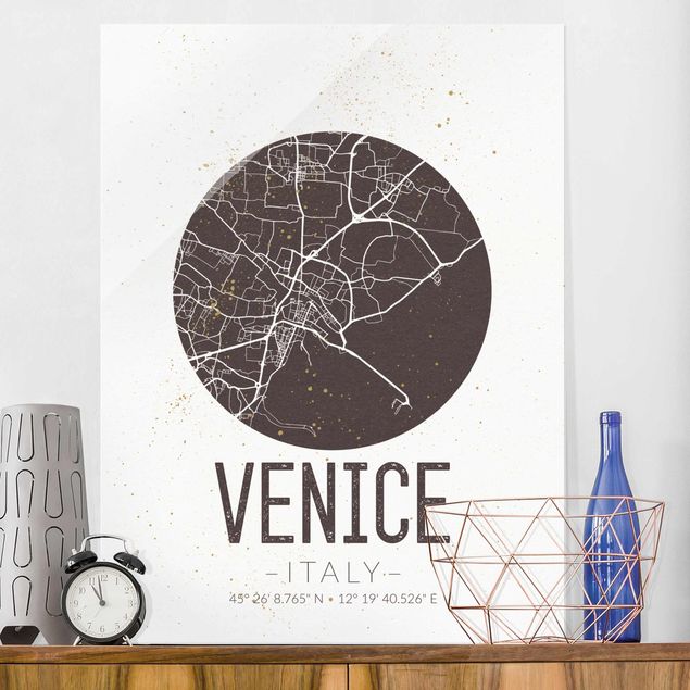 decoraçoes cozinha Venice City Map - Retro