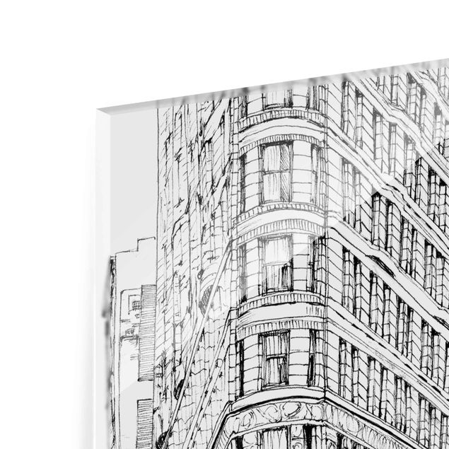 quadro de vidro City Study - Flatiron Building