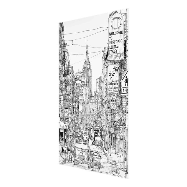 quadros em preto e branco City Study - Little Italy