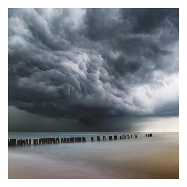 Quadros em vidro praia Storm Clouds Over The Baltic Sea
