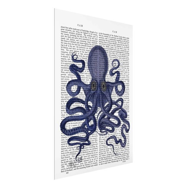 Quadros com frases Animal Reading - Octopus