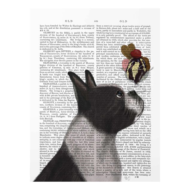 quadros em preto e branco Animal Reading - Terrier With Ice