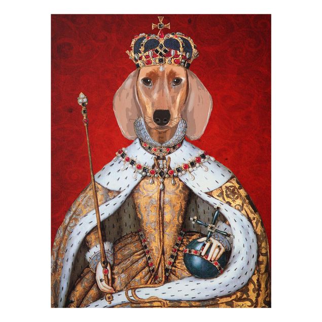 Quadros vermelhos Animal Portrait - Dachshund Queen
