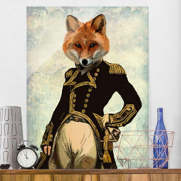 Quadros em vidro animais Animal Portrait - Fox Admiral