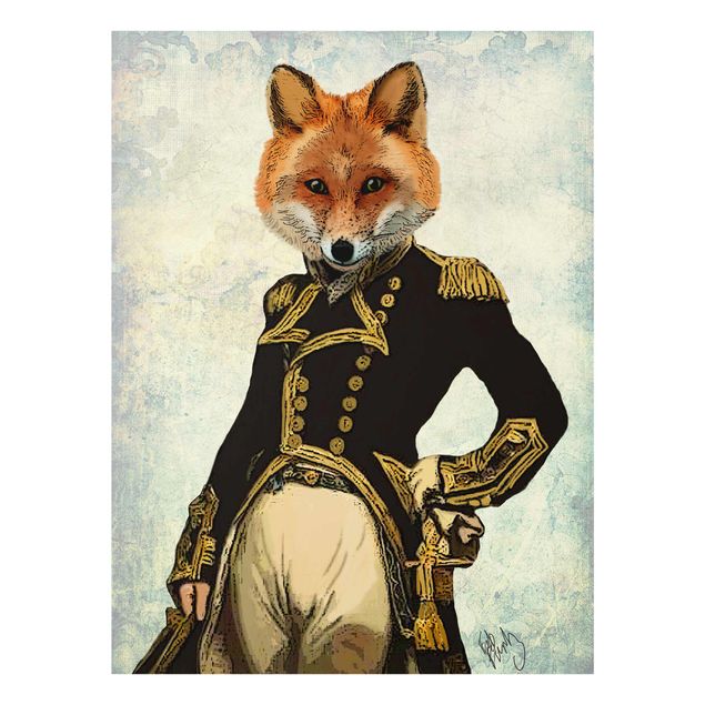 Quadros pretos Animal Portrait - Fox Admiral