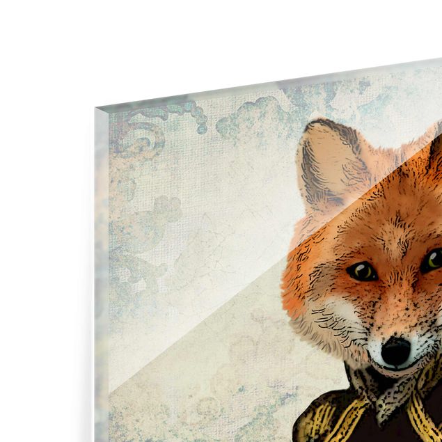 quadro de vidro Animal Portrait - Fox Admiral