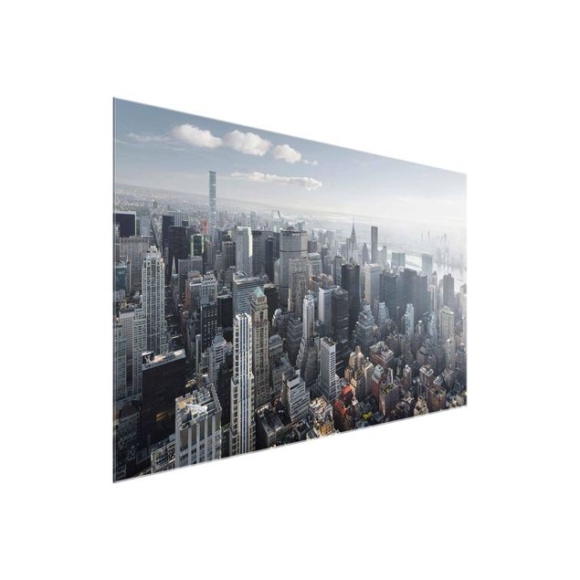 Quadros em vidro cidades e paisagens urbanas Upper Manhattan New York City