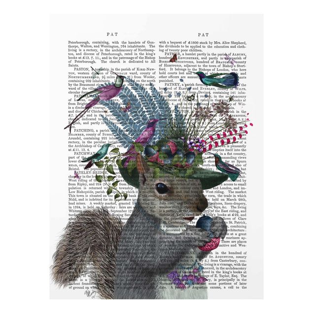 Quadros multicoloridos Fowler - Squirrel With Acorns