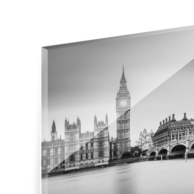quadros preto e branco para decoração Westminster Bridge And Big Ben
