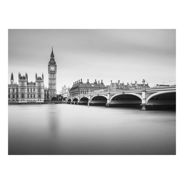 Quadros em vidro cidades e paisagens urbanas Westminster Bridge And Big Ben