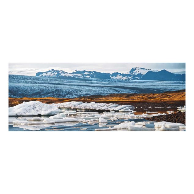 Quadros em vidro paisagens Glacier Lagoon