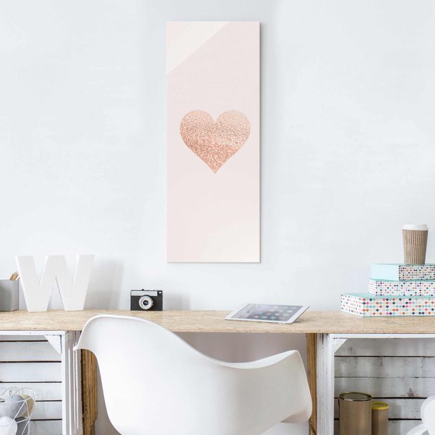 quadros modernos para quarto de casal Shimmering Heart