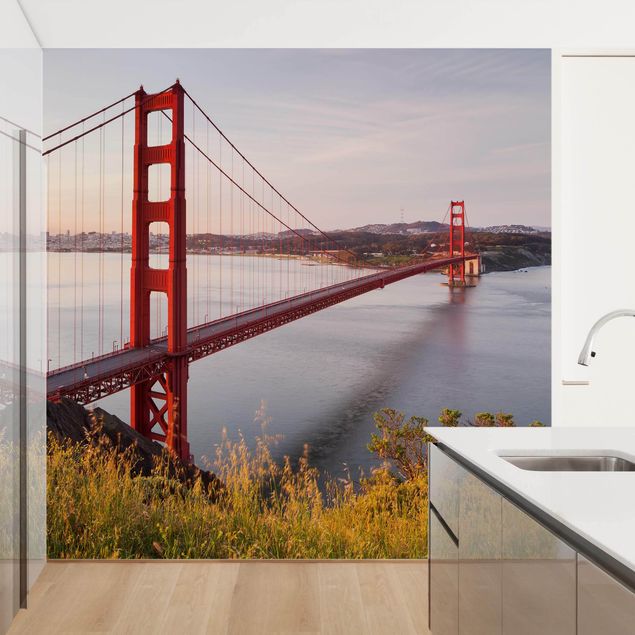Papel de parede azul Golden Gate Bridge In San Francisco