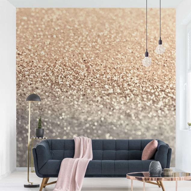 Papel de parede padrões Golden Shimmering Landscape