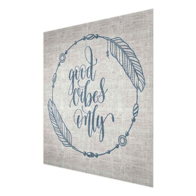 quadros para parede Good Vibes Only Linen Looks