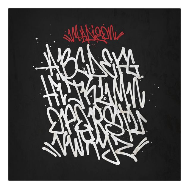 Quadros decorativos Graffiti Art Alphabet