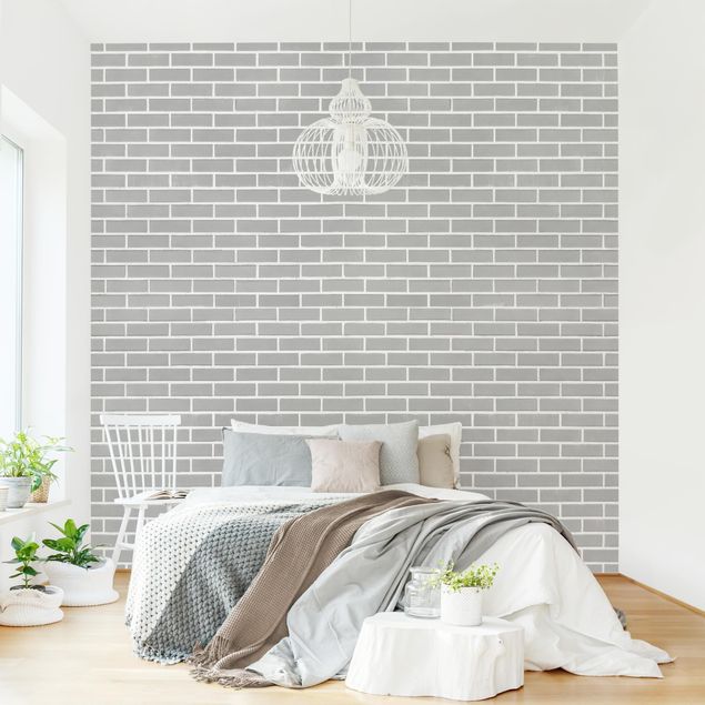 decoraçao para parede de cozinha Gray Brick Wall