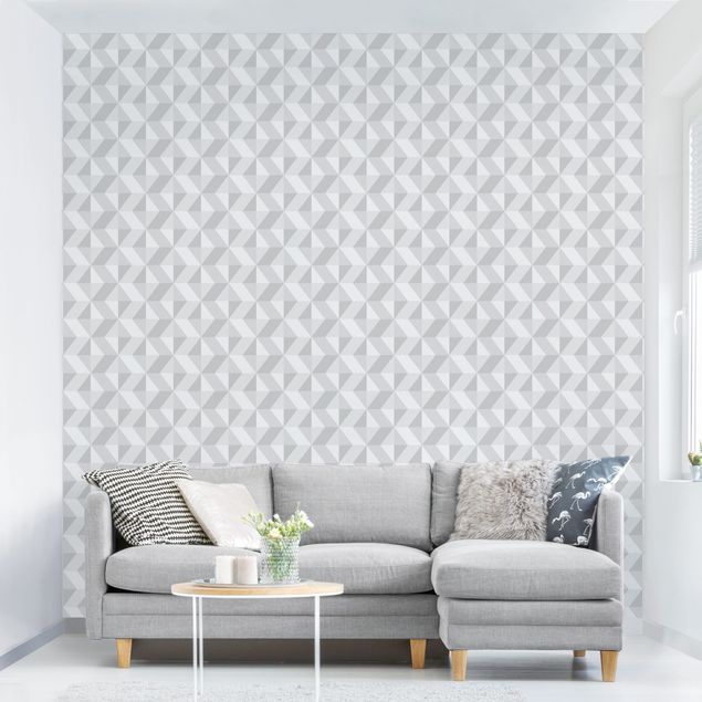 decoraçao para parede de cozinha Bright Geometric Wallpaper With 3D Effect