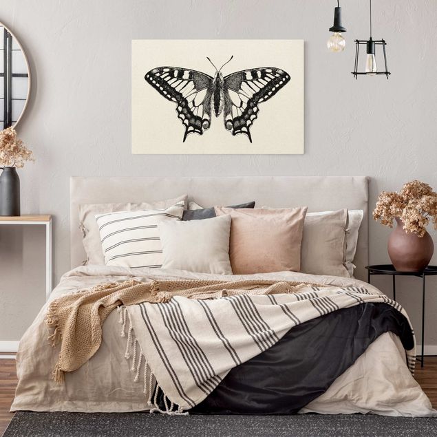 quadros decorativos para sala modernos Illustration Flying Dovetail Black
