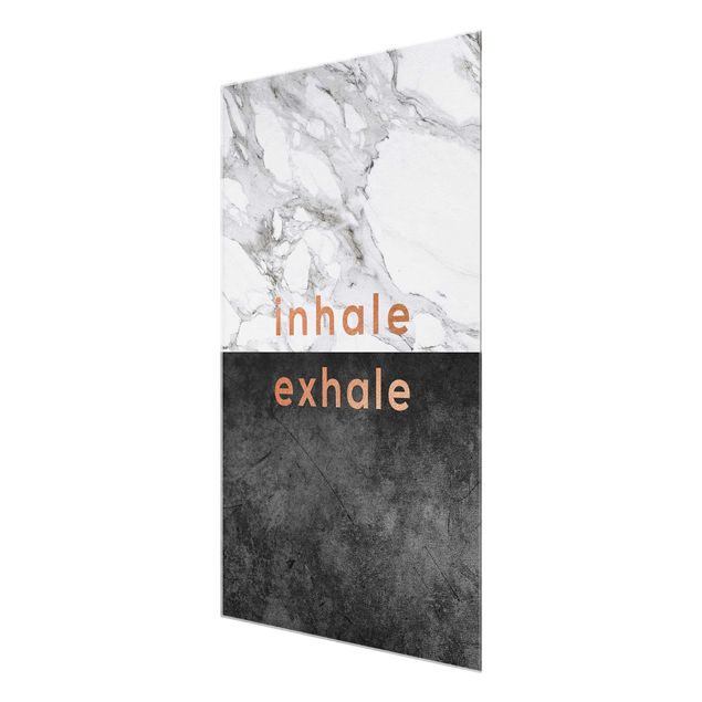 decoração quadros Inhale Exhale Copper And Marble
