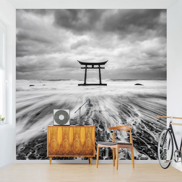 papéis de parede cidade Japanese Torii In The Ocean