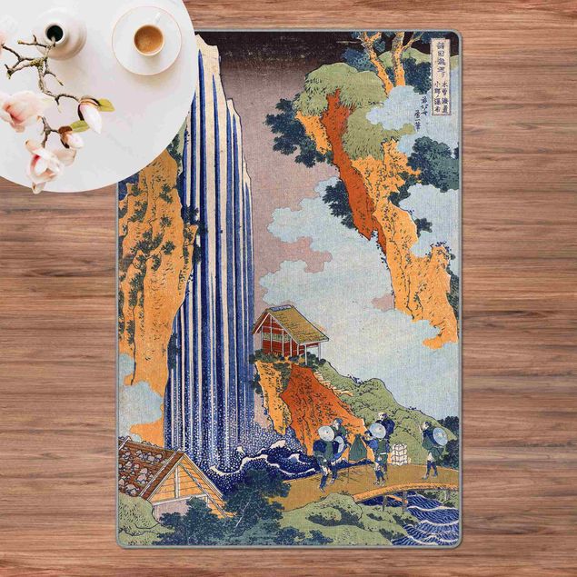 tapete colorido Katsushika Hokusai - Ono Waterfall