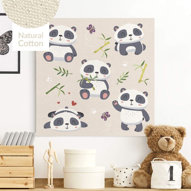 decoração para quartos infantis Cuddly Pandas