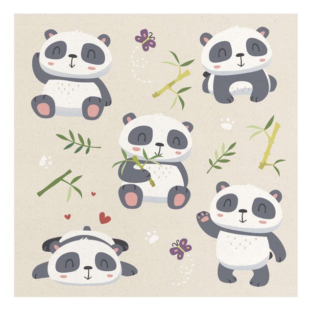 quadros para parede Cuddly Pandas