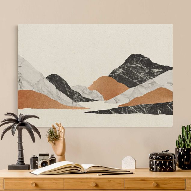Telas decorativas montanhas Landscape In Marble And Copper II
