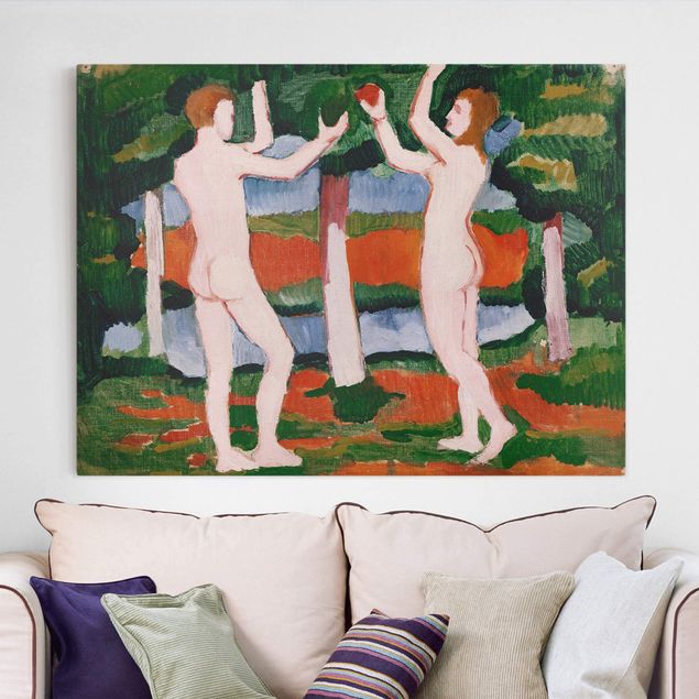 Quadros movimento artístico Expressionismo August Macke - Adam And Eve