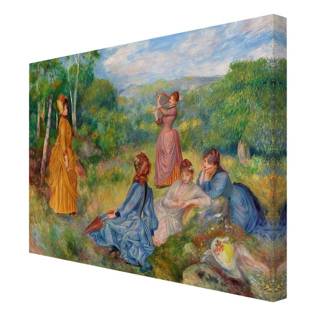 Telas decorativas réplicas de quadros famosos Auguste Renoir - Young Ladies Playing Badminton