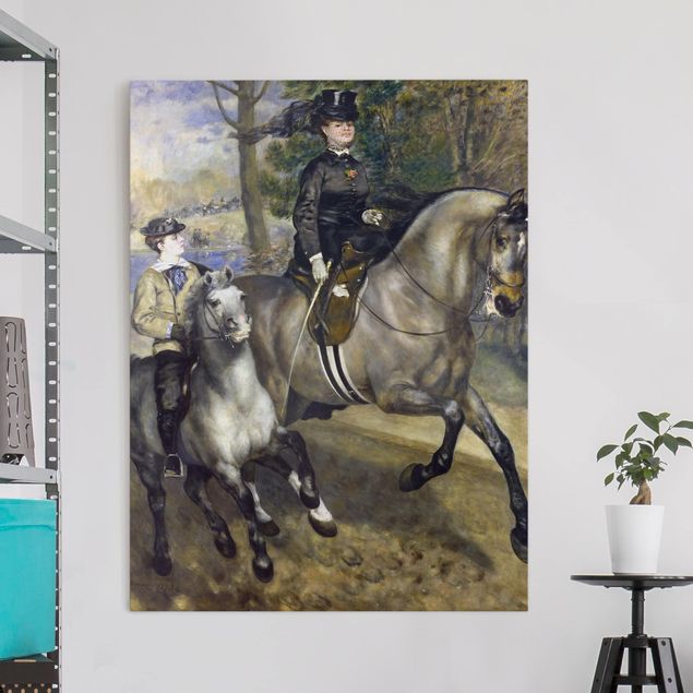 decoraçao para parede de cozinha Auguste Renoir - Riding in the Bois de Boulogne