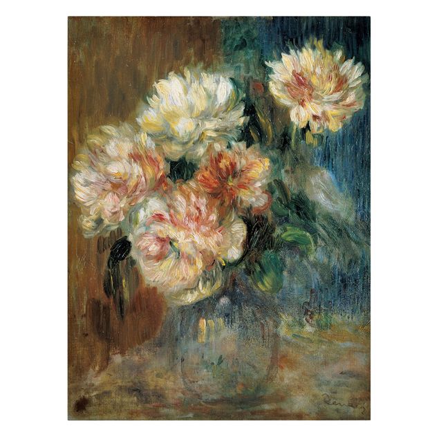 Telas decorativas flores Auguste Renoir - Vase of Peonies