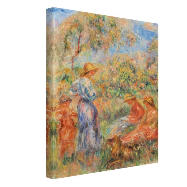 Quadros por movimento artístico Auguste Renoir - Three Women and Child in a Landscape