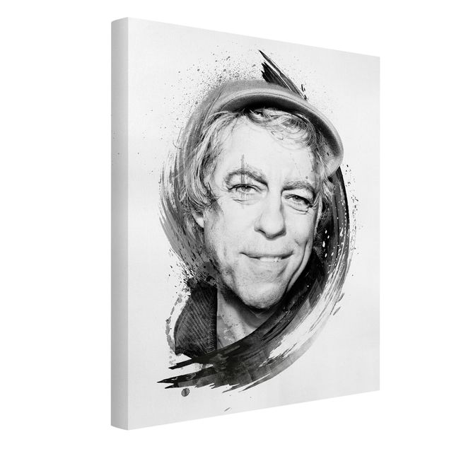quadros decorativos para sala modernos Bob Geldof - Strassenkoeter - Viva Con Agua