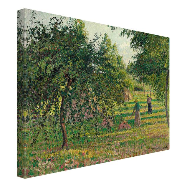Quadros movimento artístico Pontilhismo Camille Pissarro - Apple Trees And Tedders, Eragny