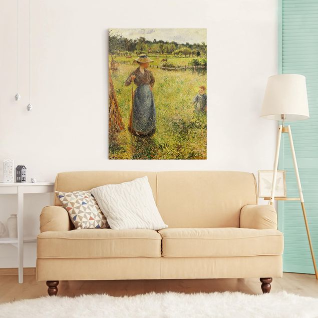 Quadros movimento artístico Romantismo Camille Pissarro - The Haymaker