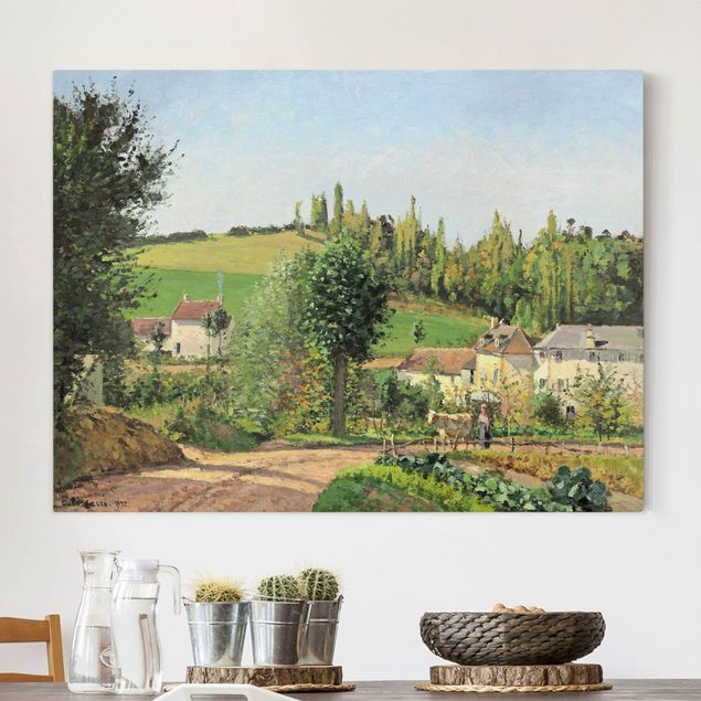 decoraçao cozinha Camille Pissarro - Hamlet In The SurRolling Hillss Of Pontoise