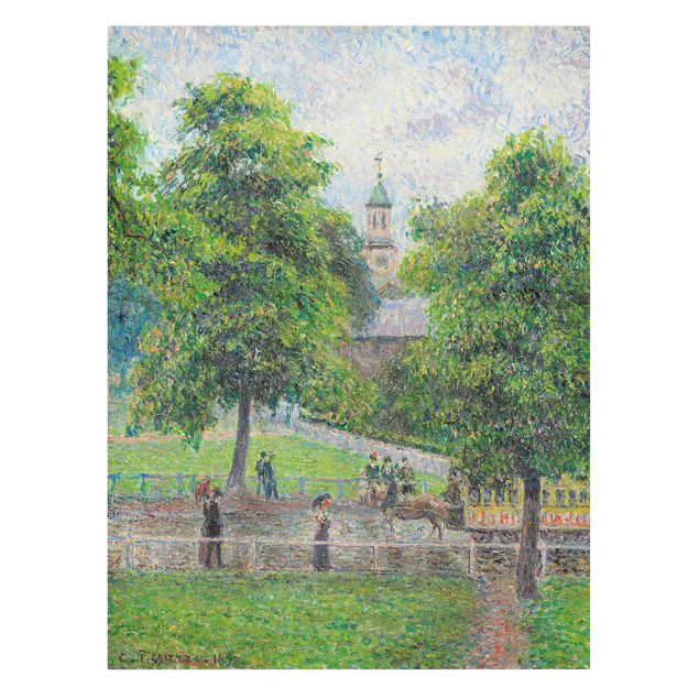 Quadros movimento artístico Romantismo Camille Pissarro - Saint Anne's Church, Kew, London
