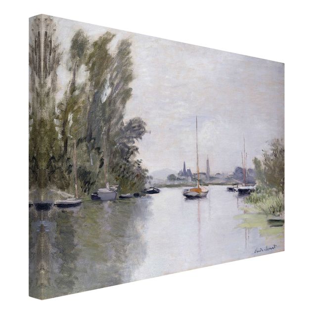 Quadros paisagens Claude Monet - Argenteuil Seen From The Small Arm Of The Seine