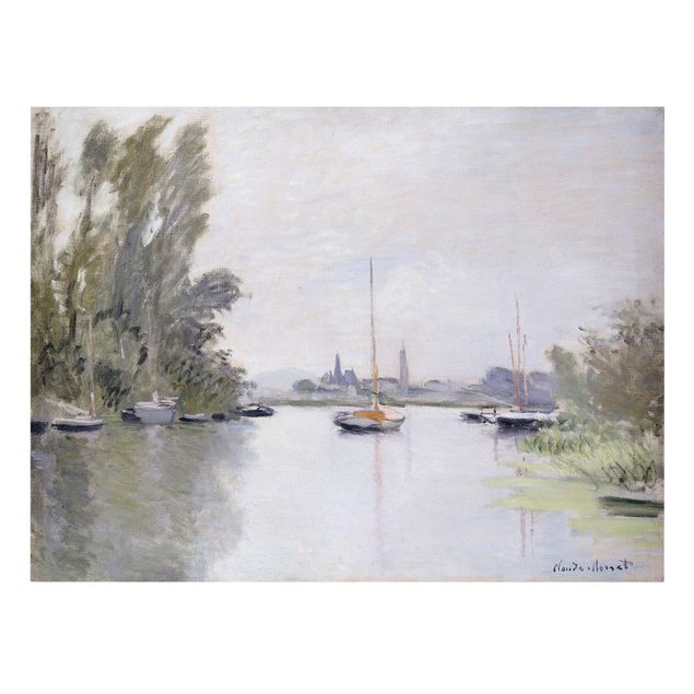 Telas decorativas cidades e paisagens urbanas Claude Monet - Argenteuil Seen From The Small Arm Of The Seine