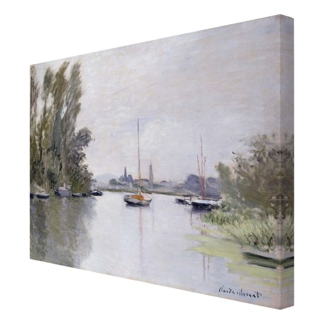 Quadros cidades Claude Monet - Argenteuil Seen From The Small Arm Of The Seine
