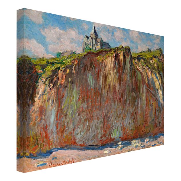 Telas decorativas montanhas Claude Monet - The Church Of Varengeville In The Morning Light