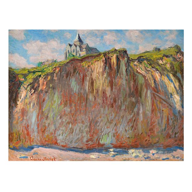 Quadros montanhas Claude Monet - The Church Of Varengeville In The Morning Light