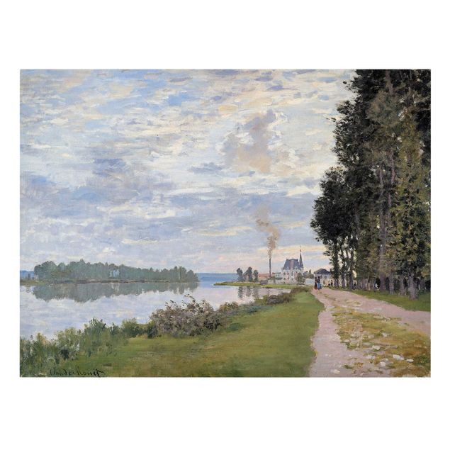 Telas decorativas réplicas de quadros famosos Claude Monet - The Waterfront At Argenteuil
