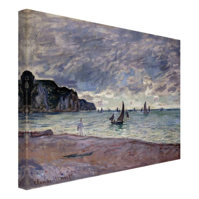 Quadros por movimento artístico Claude Monet - Fishing Boats In Front Of The Beach And Cliffs Of Pourville