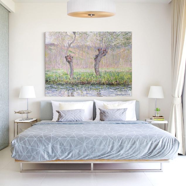 Quadros movimento artístico Impressionismo Claude Monet - Willow Trees Spring