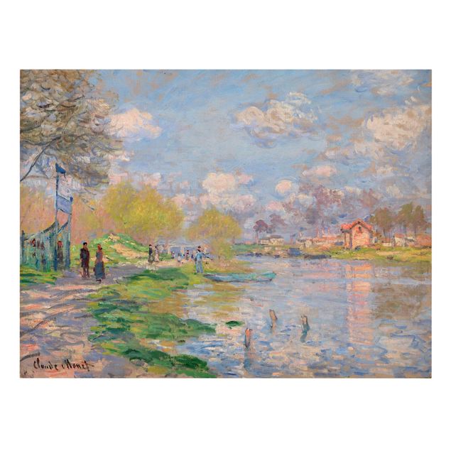 Telas decorativas réplicas de quadros famosos Claude Monet - Spring On The Seine